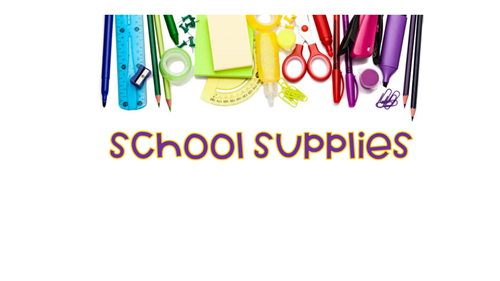 School Supply Lists Click Here