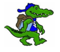 clipart of school mascot, Kyle the Crocodile