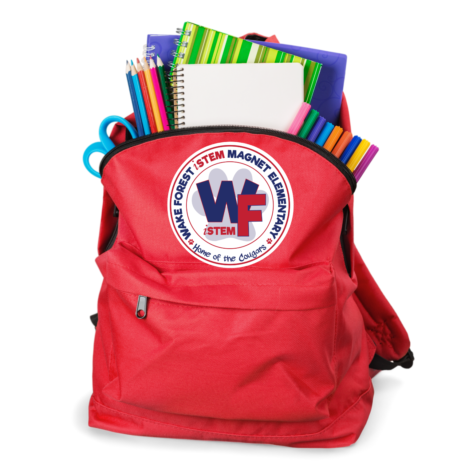  backpack with school supplies