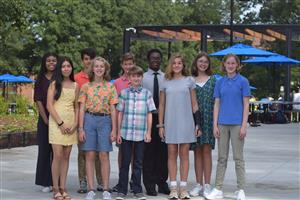 NJHS Volunteers for Moore Square Park Ceremony 