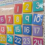 A brightly colored calendar 