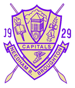 Purple and Gold Broughton Shield Logo