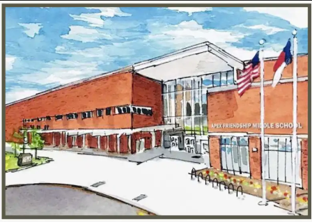 Painted Image of Apex Friendship Middle School