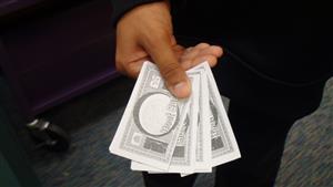 picture of Hoot Bucks, or Aversboro Elementary's school currency 