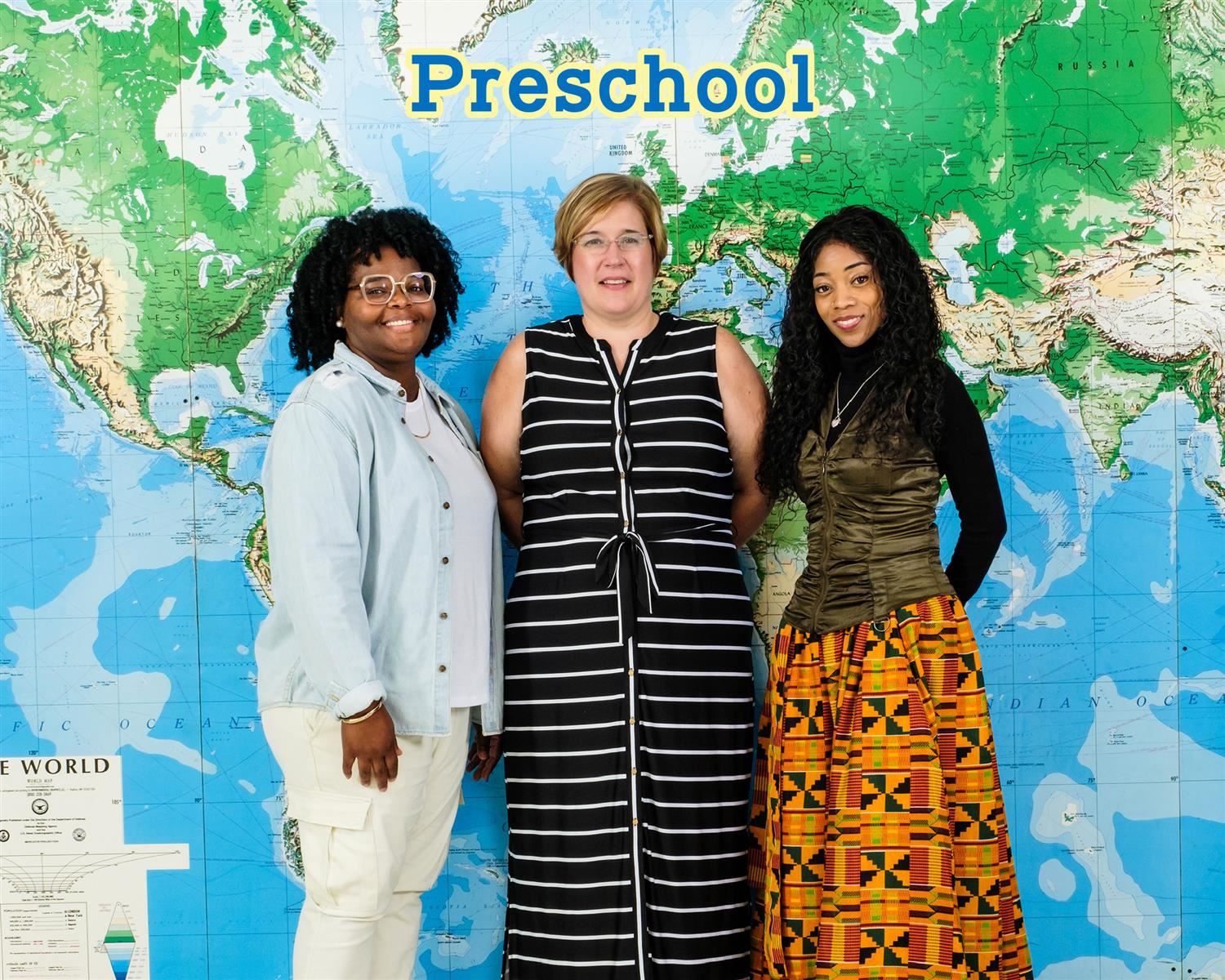 3 Pre Kindergarten teachers standing together