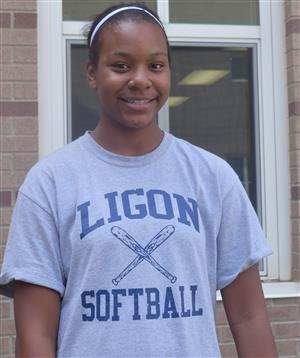 Student in Ligon MS t-shirt 