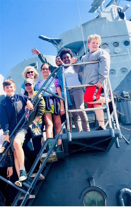 Students at NC Battleship 