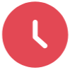 clock in red circle symbol