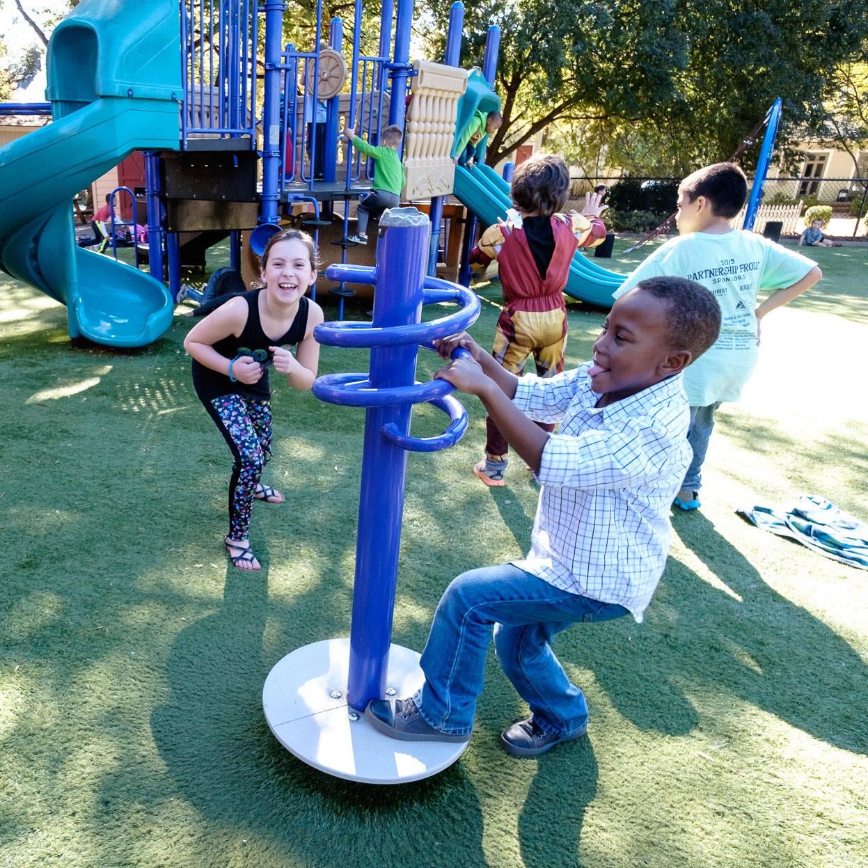 Students on the playground