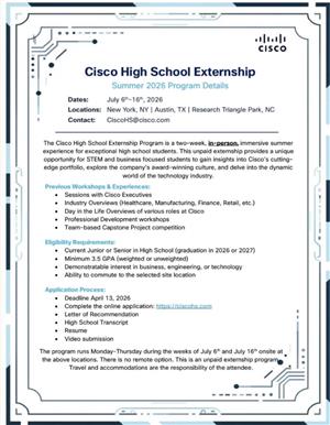 CISCO High School Externship