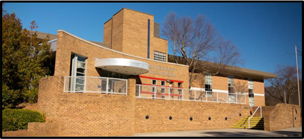 Photo of the front of Sanderson High School