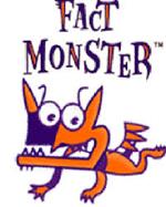 Blue and Orange Fact Monster words and flying dog monster link 