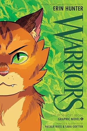 Book cover for Warriors graphic novel by Erin Hunter, Natalie Riess, and Sara Goetter