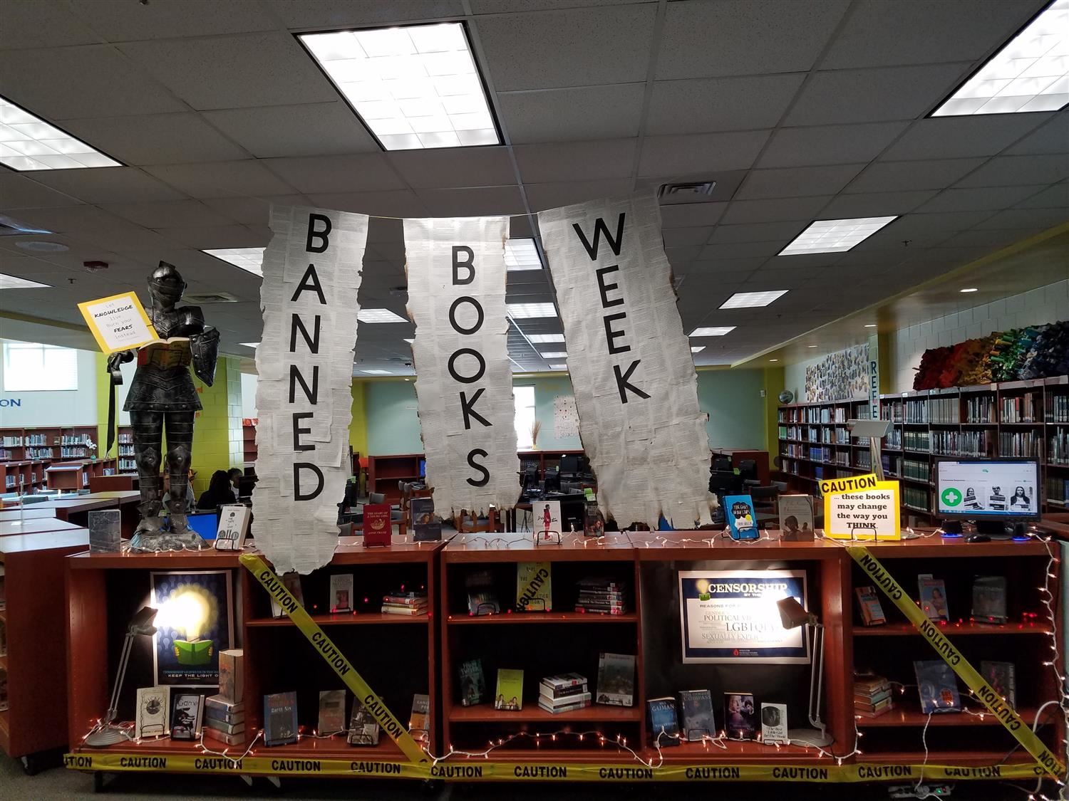 Banned Books Display at KHSCD