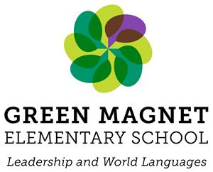 green magnet elementary school logo 