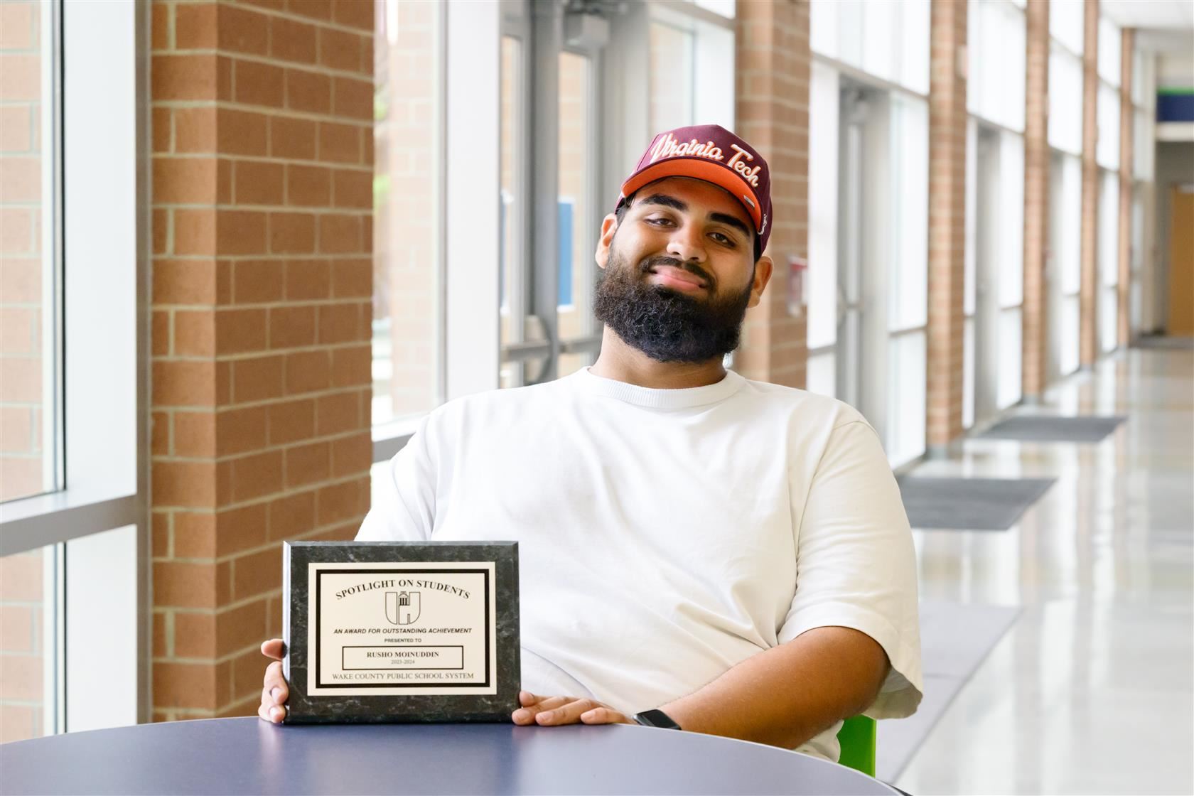 Rusho with Spotlight on Student award