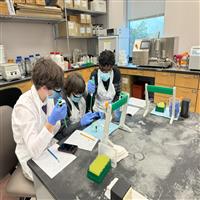 Students participating in a lab at NCCU-BRITE Center