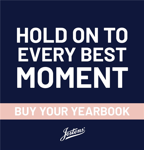 A graphic that says, "Hold on to every best moment. Buy your yearbook."