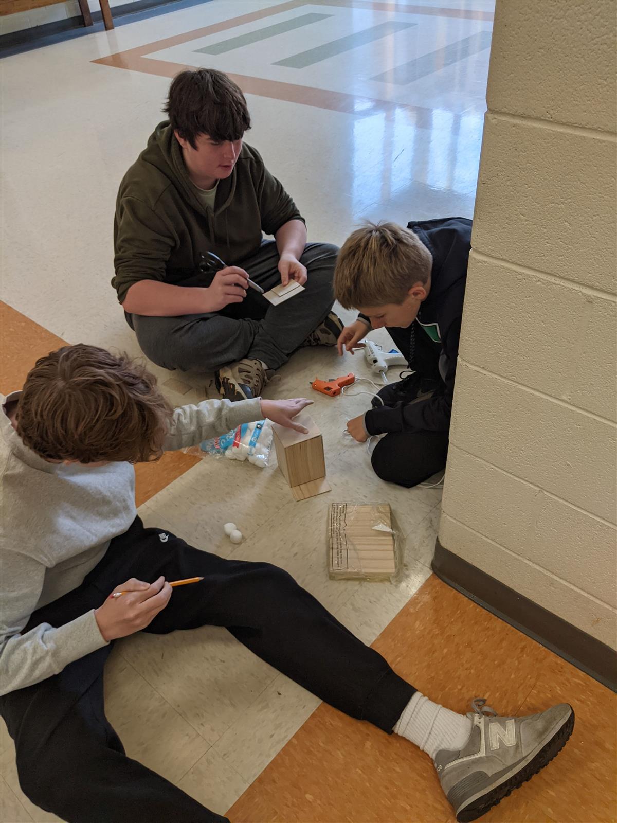 ATAM Students Creating an Egg Drop Vessel 