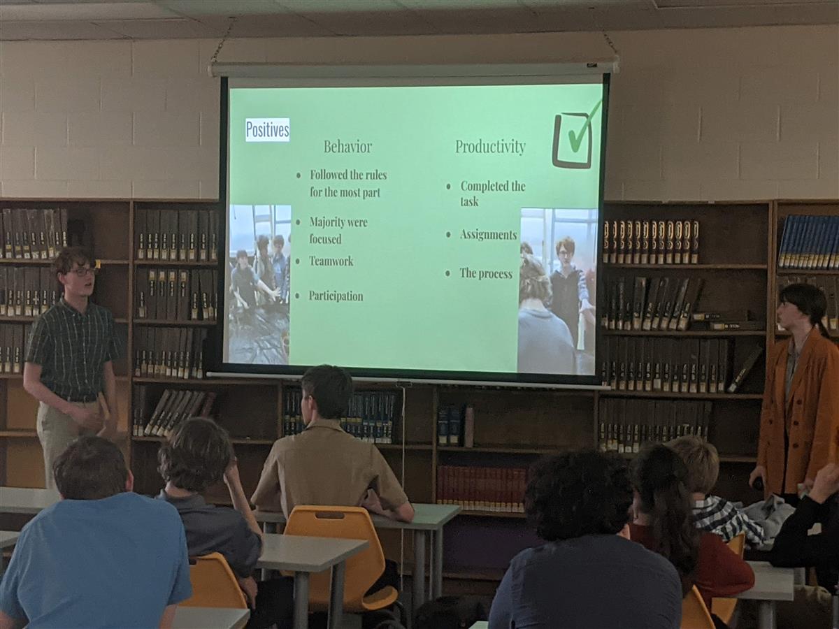 Students giving their presentation for the ATAM Agricultural Leadership Project