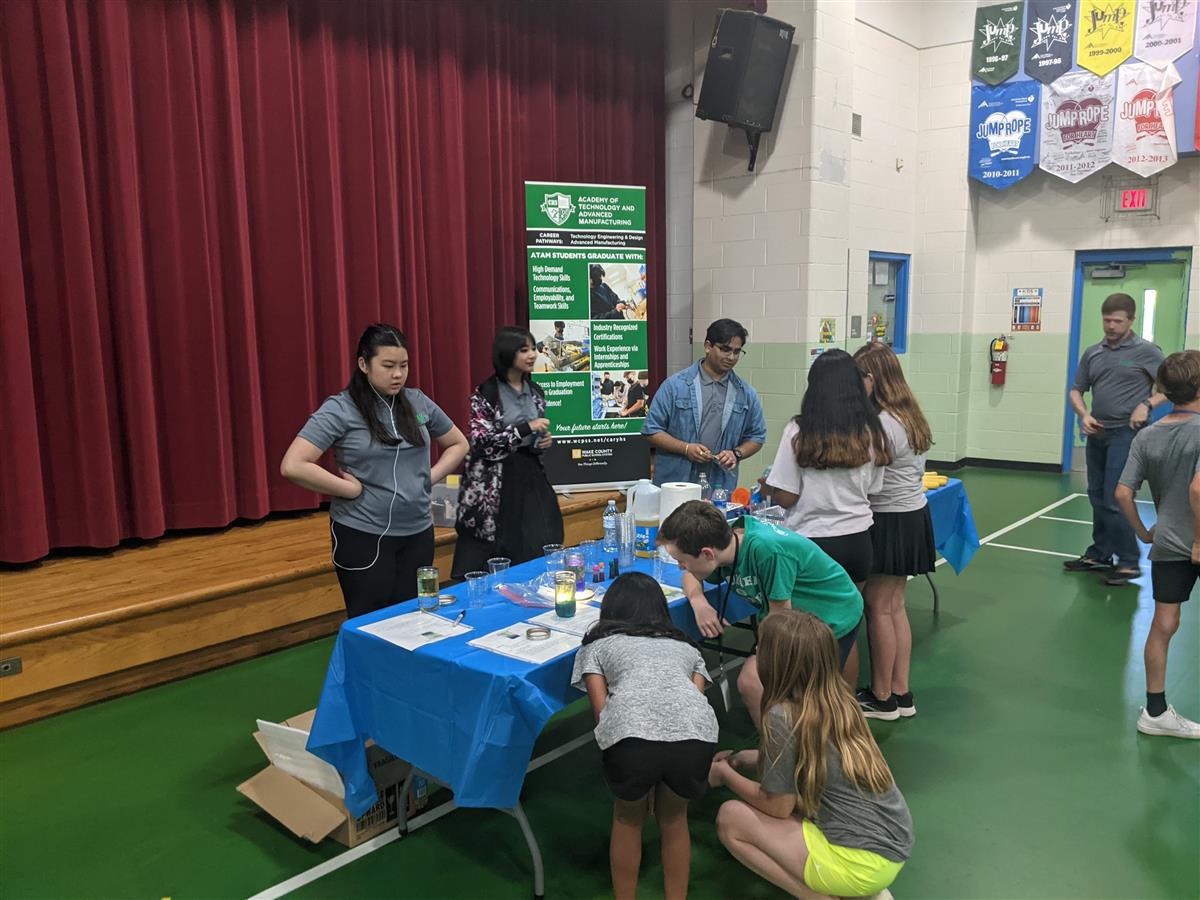 Elementary Students at the Oak Grove ATAM Table 