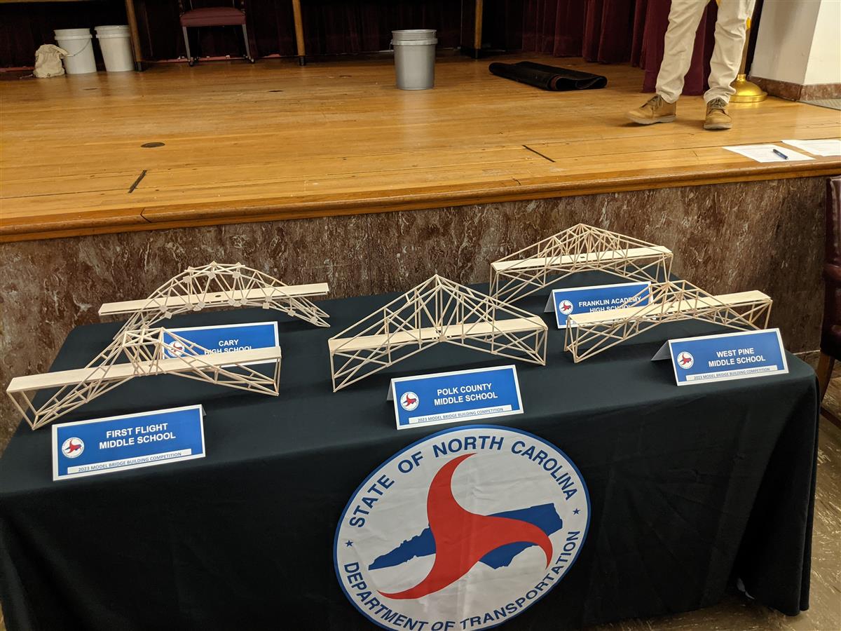 Picture of ATAM Bridge from NCDOT bridge building contest