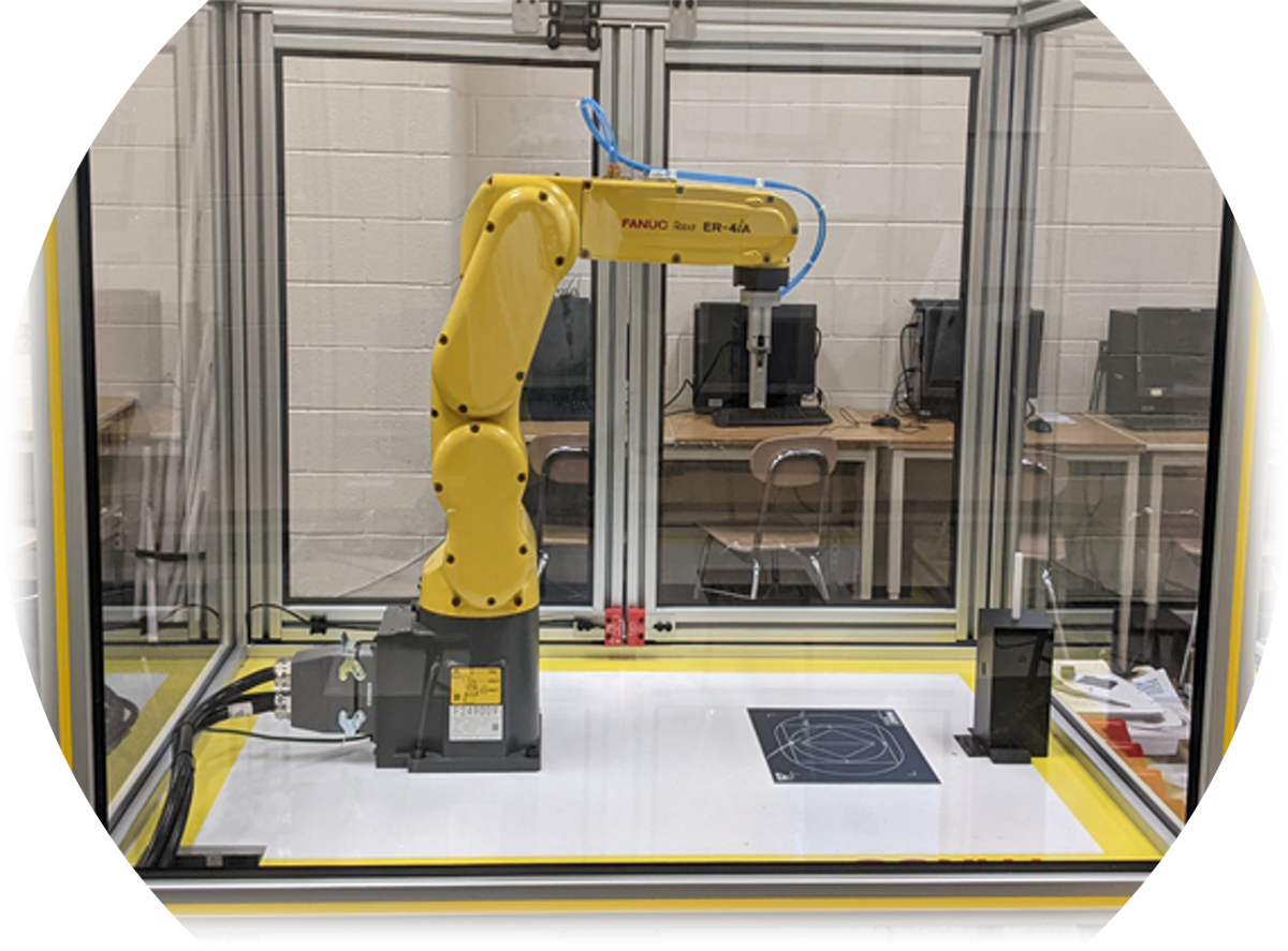 Picture of the FANUC Robot in the ATAM Advanced Manufacturing Lab