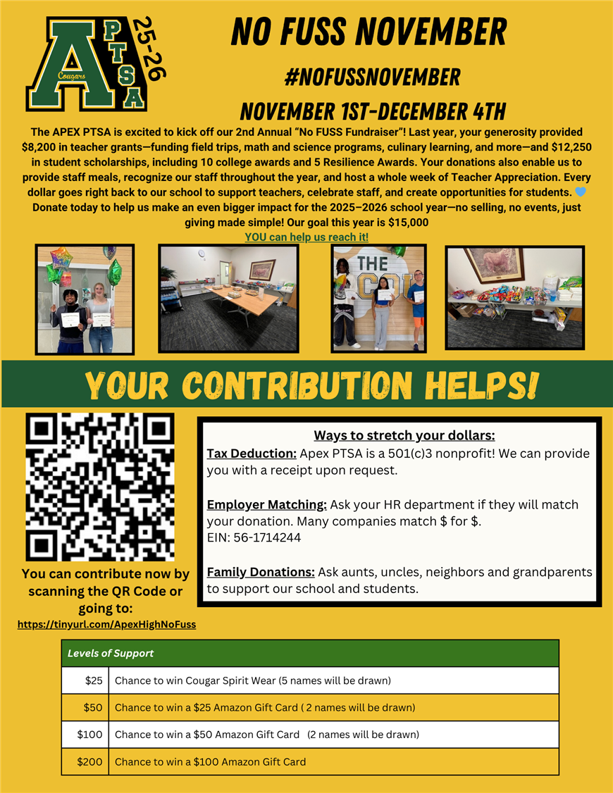 PTSA No Fuss Fundraiser